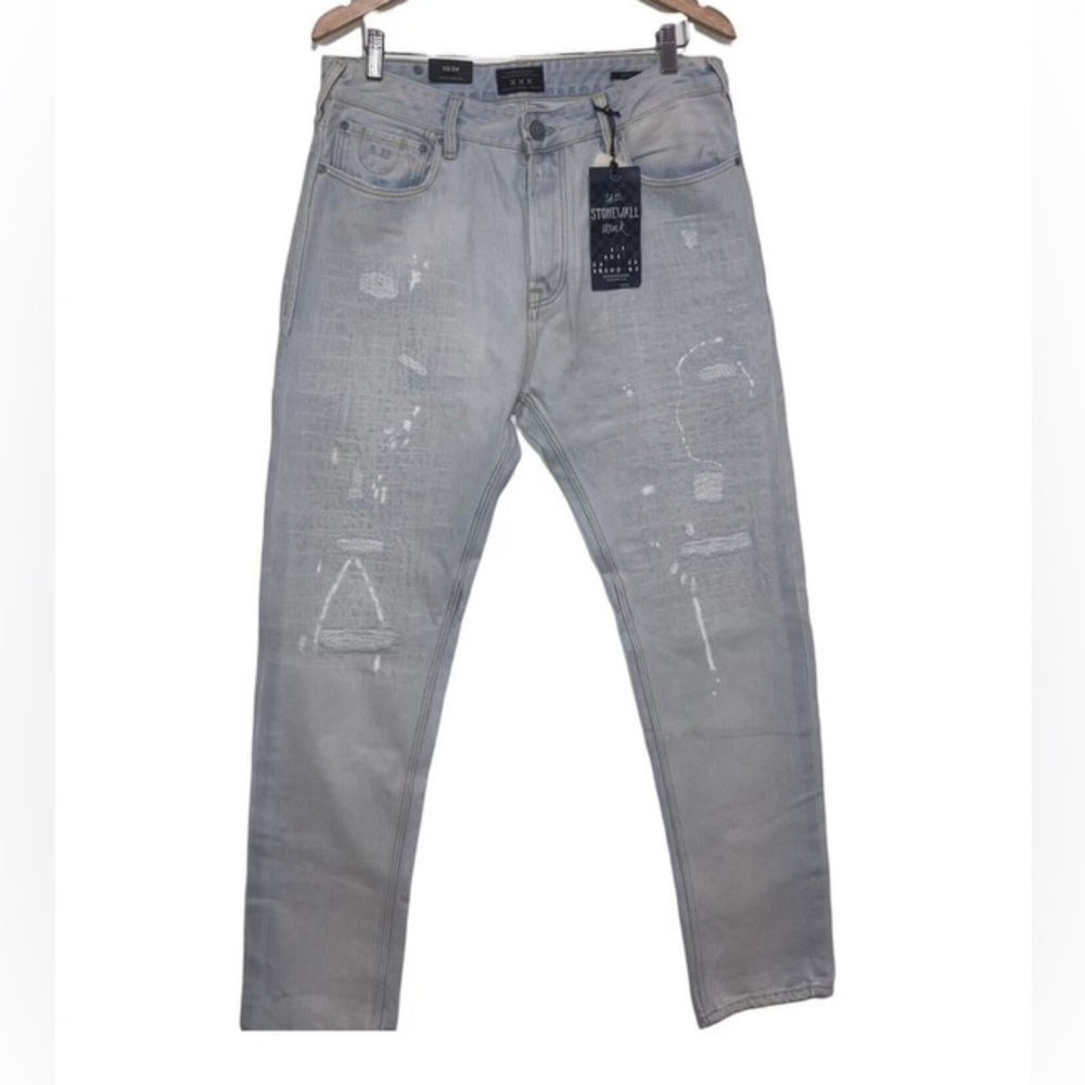 Scotch & Soda dean loose tapered distressed jeans